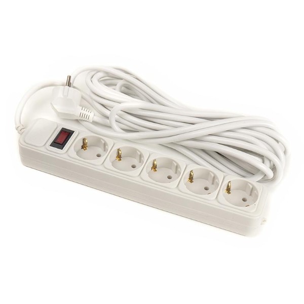 Фото - Сетевой фильтр PowerPlant JY-1056/7 (PPSA10M70S5) 5 розеток 7 м White