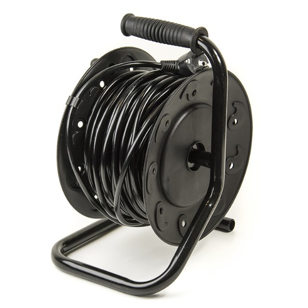 Фото - Удлинитель 220В PowerPlant JY-2000/20 (PPRA08M200S4) 4 розетки 20m Black