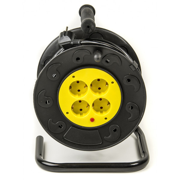 Фото - Подовжувач 220В PowerPlant JY-2000/40 (PPRA08M400S4) 4 розетки 40m Black