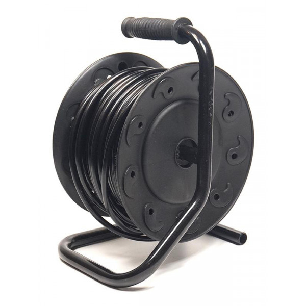 Фото - Удлинитель 220В PowerPlant JY-2002/25 (PPRA10M250S4) 4 розетки 25m Black-Yellow