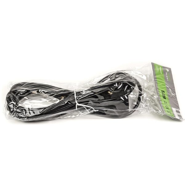 Фото - Удлинитель 220В PowerPlant JY-3021/5 (PPEA08M50S1) 1 розетка 5m Black