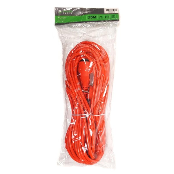 Фото - Удлинитель 220В PowerPlant JY-3024/15 (PPCA08M150S1) 1 розетка 15m Orange