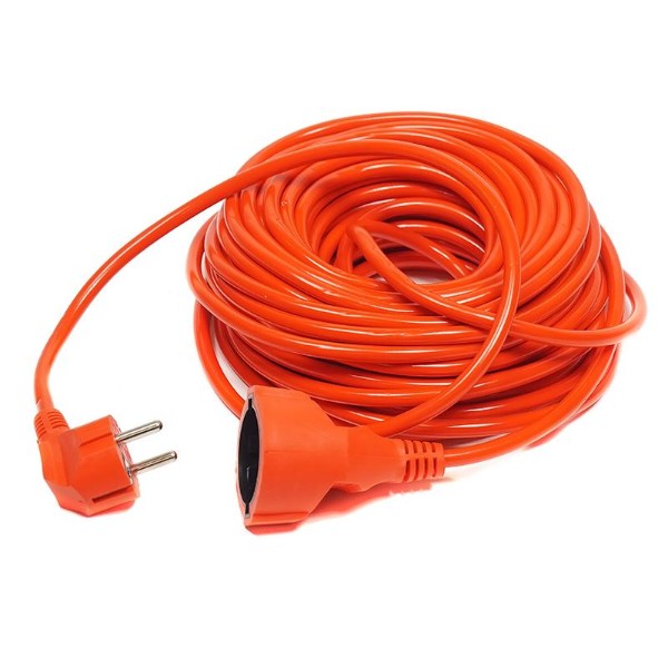 Фото - Удлинитель 220В PowerPlant JY-3024/20 (PPCA10M200S1) 1 розетка 20m Orange