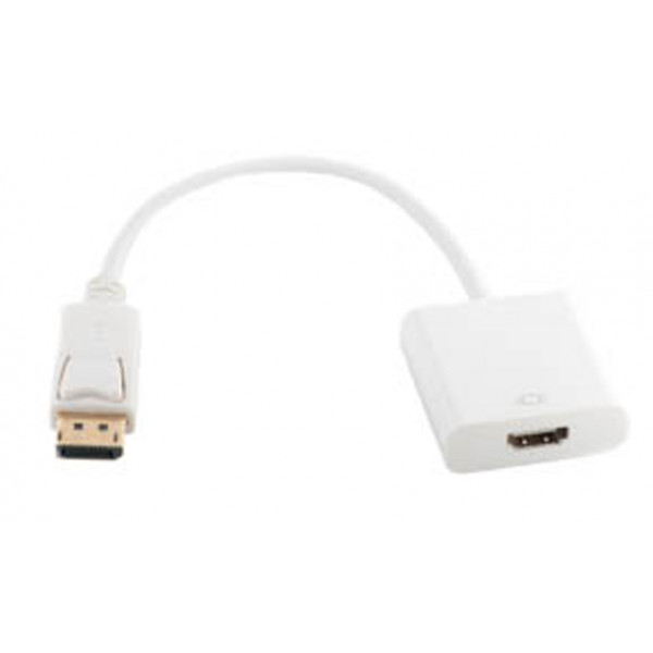 Фото - Кабель HDMI PowerPlant (KD00AS1236) DisplayPort-HDMI, 0.15м, White