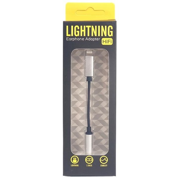 Фото - Переходник аудио PowerPlant Lightning-Jack 3.5mm 0.1m Silver (CA910366)