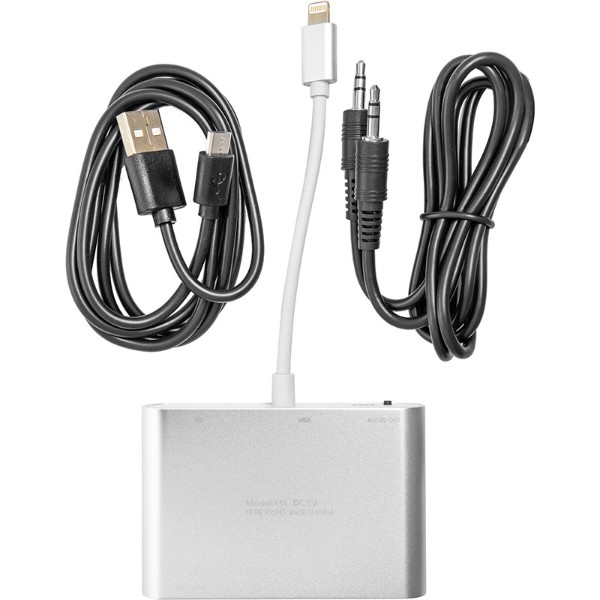 Фото - Переходник HDMI PowerPlant Lightning (M) - HDMI, VGA, 3.5 мм (F) (CA911929)