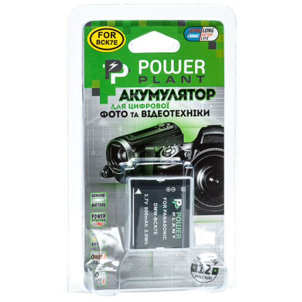 Фото - Акумулятор для фотокамери PowerPlant Panasonic DMW-BCK7E 800mAh (DV00DV1301)