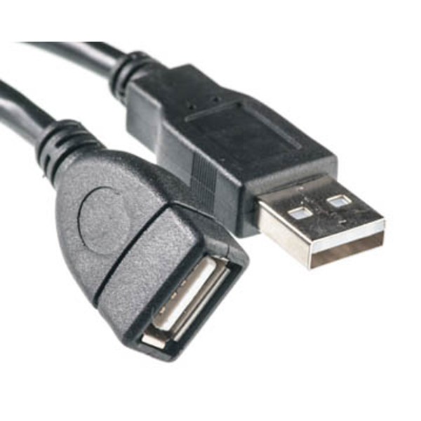 Фото - Кабель USB type A - USB type A PowerPlant USB 2.0 AF – AM 5 м One Ferrite (KD00AS1212)