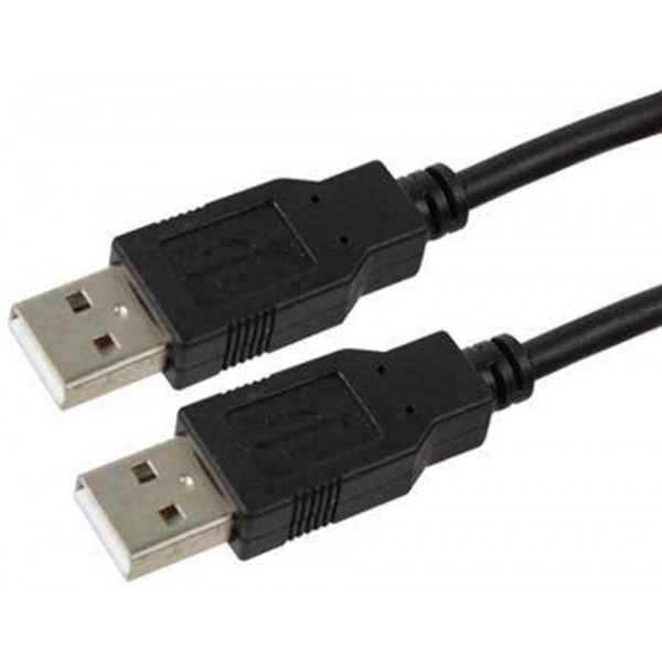 Фото - Кабель USB type A - USB type A PowerPlant USB 2.0 AM-USB 2.0 AM 1.5m Black (KD00AS1214)