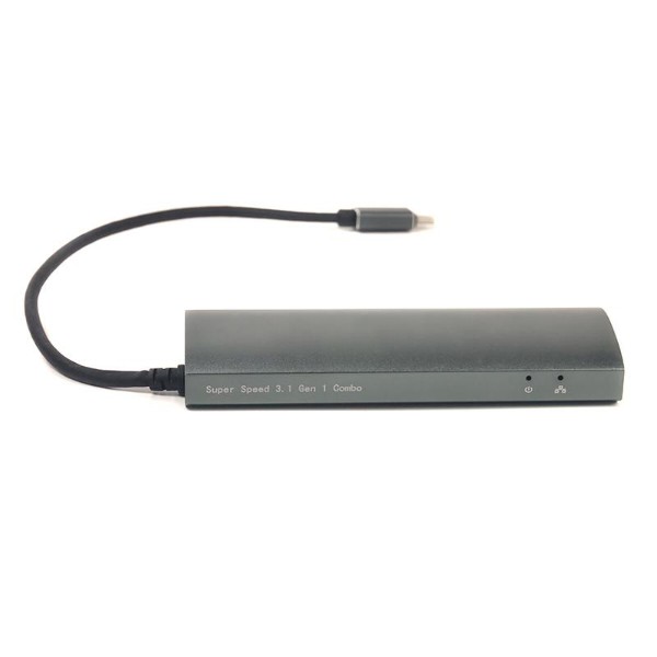 Фото - Перехідник USB-C - USB PowerPlant USB 3.0 2 порта + 1 порт Type-C USB 3.1 + Gigabit Ethernet (CA910557)
