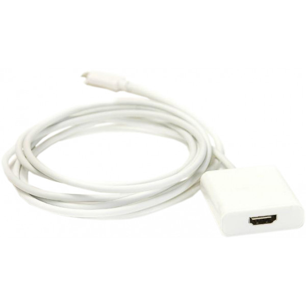 Фото - Кабель синхронізації даних PowerPlant USB Type-C-HDMI 1.8m White (KD00AS1271) Фото - Кабель синхронізації даних PowerPlant USB Type-C-HDMI 1.8m White (KD00AS1271)