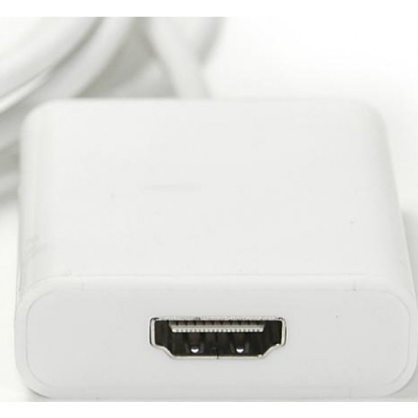 Фото - Кабель синхронізації даних PowerPlant USB Type-C-HDMI 1.8m White (KD00AS1271)