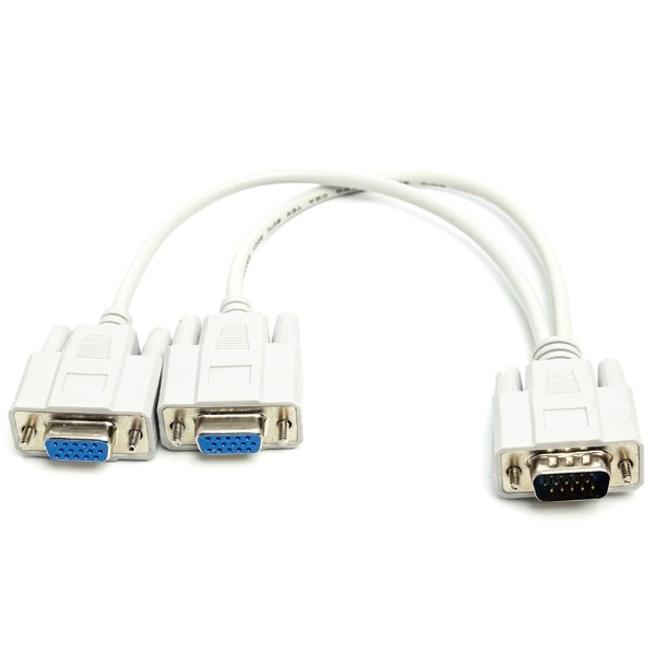 Фото - Кабель PowerPlant VGA HD15-M to (2) VGA HD15-F Splitter Y (CA911974)