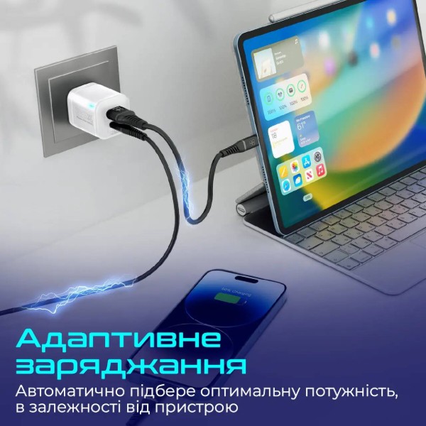 Фото - Сетевое зарядное устройство Promate powerport-25ac.white