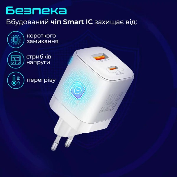 Фото - Сетевое зарядное устройство Promate powerport-25ac.white