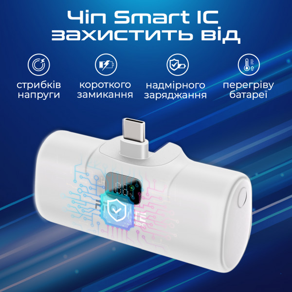 Фото - Батарея мобільна Promate 5000mAh (powerup-c.white)
