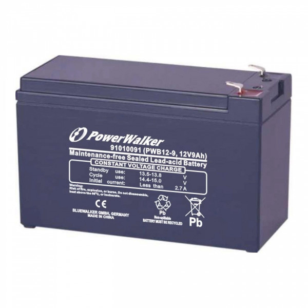 Фото - Акумулятор для ДБЖ PowerWalker PWB12-9 12В 9Ач (91010091) Фото - Акумулятор для ДБЖ PowerWalker PWB12-9 12В 9Ач (91010091)