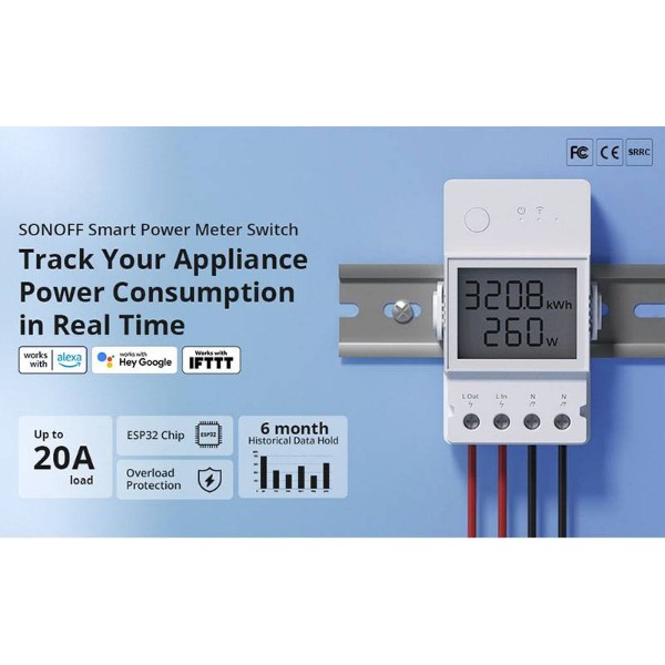 Фото - Розумний диммер Sonoff POWR320D