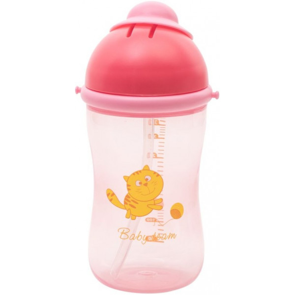 Фото - Поильник-непроливайка детский Baby Team с силиконовой трубочкой, 380 мл. (5010 красный)