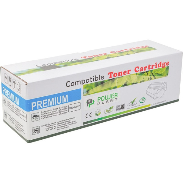 Фото - Картридж для лазерних принтерів/БФП PowerPlant Canon MF742/744/746, LBP663/664 (CRG-055) CY з чипом (PP-CRG-055CY)