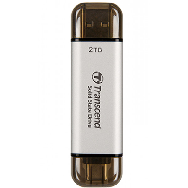 Фото - SSD-накопичувач зовнішній Transcend ESD310S 2TB USB Type-A/USB Type-C 3D NAND Silver (TS2TESD310S) External