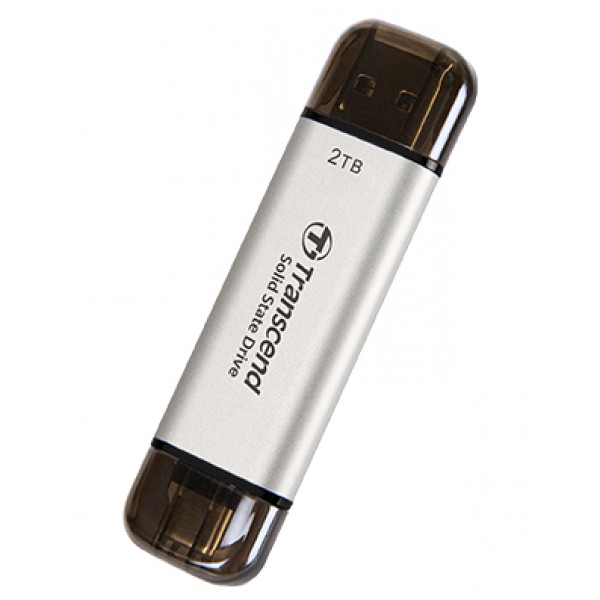 Фото - SSD-накопичувач зовнішній Transcend ESD310S 2TB USB Type-A/USB Type-C 3D NAND Silver (TS2TESD310S) External