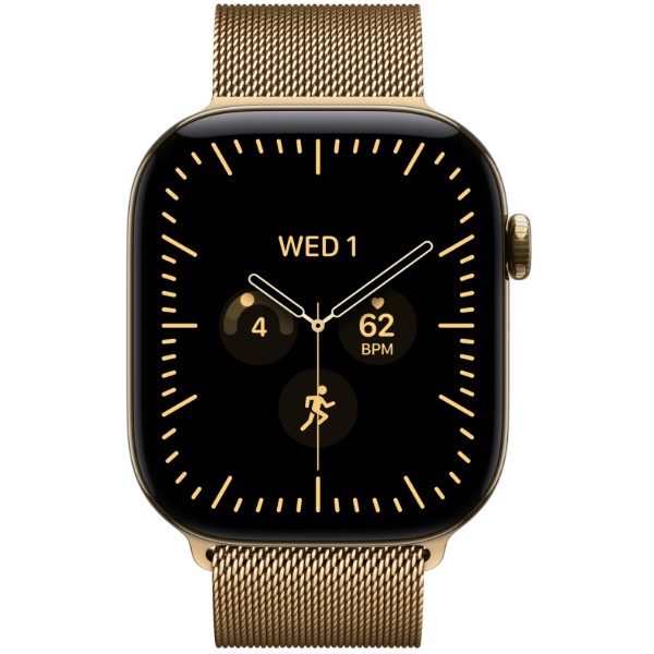 Фото - Смарт-часы Apple Watch Series 12 GPS + eSIM 42mm Radiant Gold Titanium Case with Radiant Gold Milanese Loop