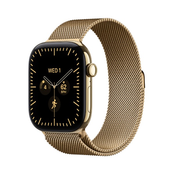 Фото - Смарт-часы Apple Watch Series 12 GPS + eSIM 42mm Radiant Gold Titanium Case with Radiant Gold Milanese Loop