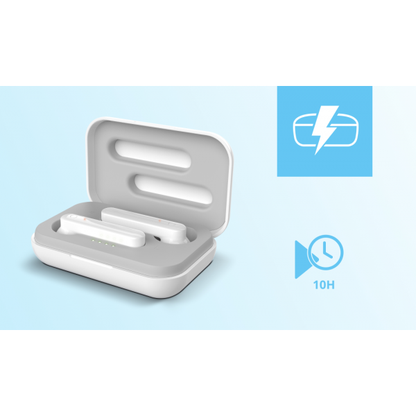 Фото - Наушники вкладыши беспроводные TWS Trust Primo Touch True Wireless Mic White (23783)