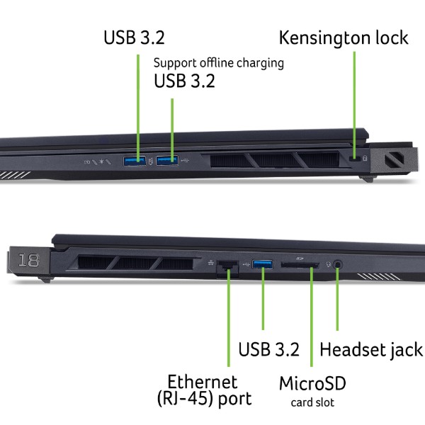 Фото - Ноутбук игровой Acer Predator Helios 18 PH18-73 (NH.QVXEU.003) Obsidian Black