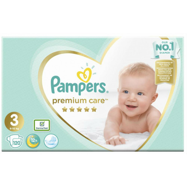 Фото - Одноразові підгузки Pampers Premium Care Розмір 3 Midi (6-10 кг), 120 шт. (81689714)
