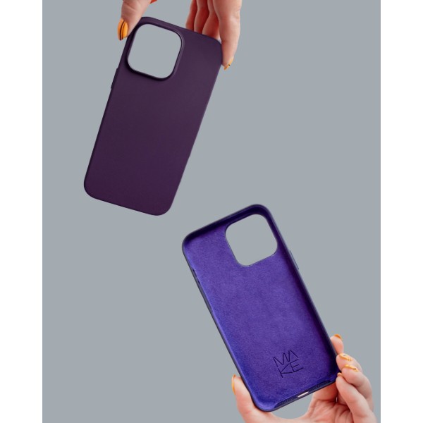 Фото - Чехол для смартфона MAKE Premium Silicone Apple iPhone 14 Pro Max Elderberry (MCLP-AI14PMEB)