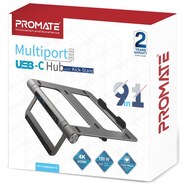 Фото - Хаб USB Promate Rrimebase-c.Grey