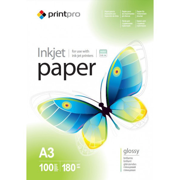 Фото - Фотопапір PrintPro 180g/m2, A3, 100 л. (PGE180100A3)