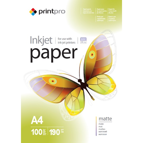 Фото - Фотобумага PrintPro 190g/m2, A4, 100л (PME190100A4) Фото - Фотобумага PrintPro 190g/m2, A4, 100л (PME190100A4)