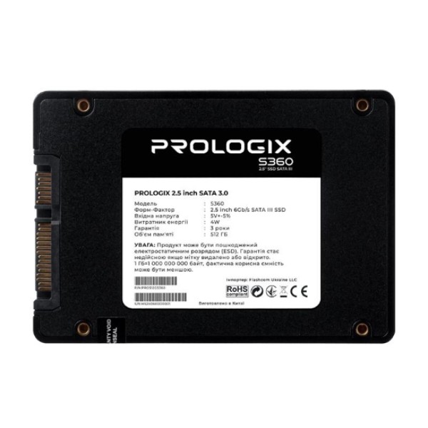 Фото - SSD-накопитель внутренний ProLogix 512GB S360 2.5" SATAIII TLC (PRO512GS360)