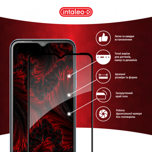 Фото - Захисне скло для смартфону Intaleo Full Glue for Tecno Pop 6 Pro Black (1283126551611)