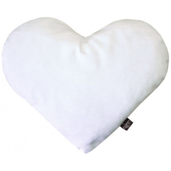 Фото - Подушка декоративна Прованс в'язана біла 40х33 "Серце" (012112)