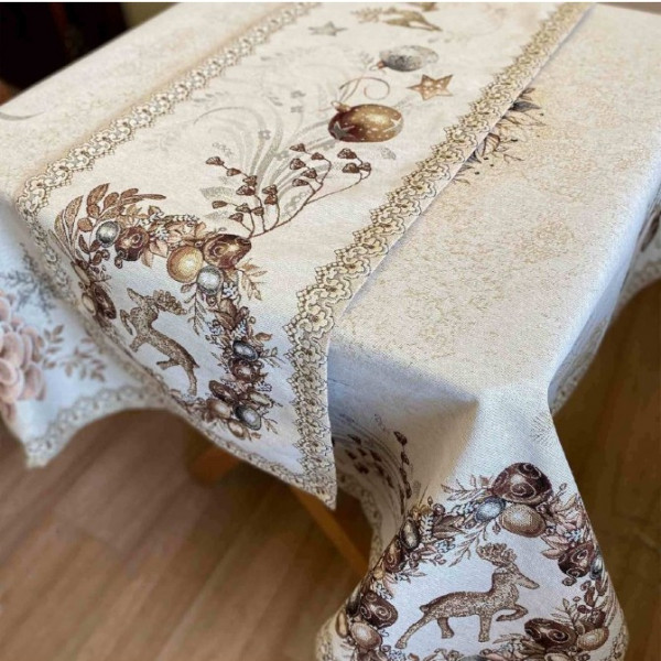 Фото - Скатертина раннер Прованс Золоті свята 40х140 (016186)