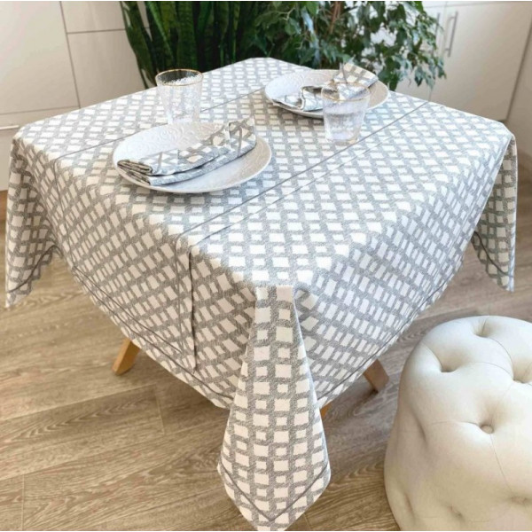 Фото - Скатерть прямоугольная Прованс 180х132 Avantime Лофт Серый (017287)