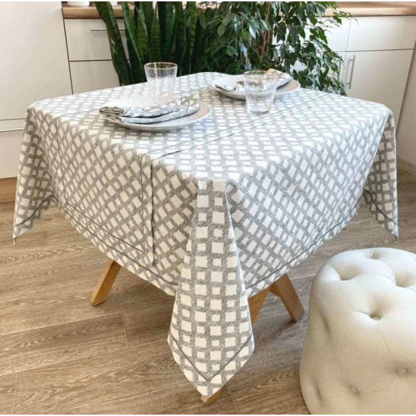 Фото - Скатерть прямоугольная Прованс 180х132 Avantime Лофт Серый (017287)