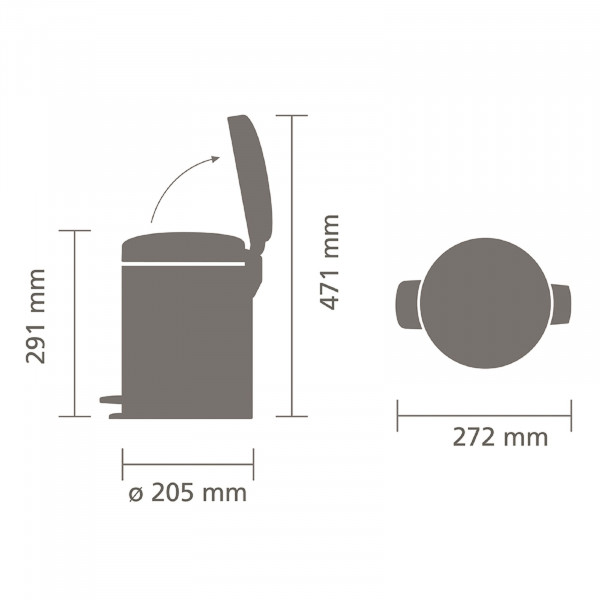 Фото - Бак для сміття з педаллю Brabantia Pedal Bin 5 л 112423