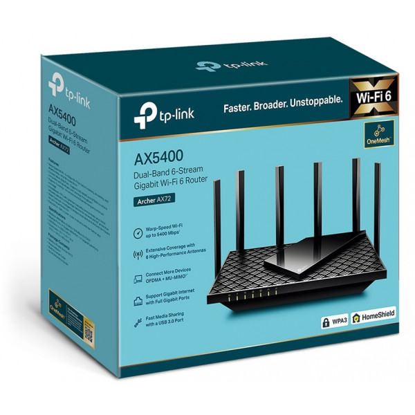 Фото - Маршрутизатор інтернет WiFi6 TP-Link Archer AX72