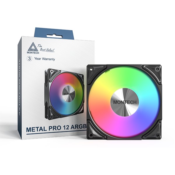 Фото - Корпусный вентилятор Montech METAL PRO 12 ARGB PWM BLK