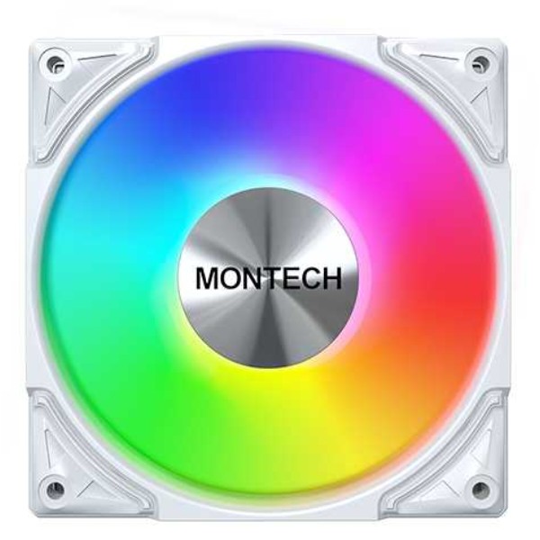 Фото - Корпусный вентилятор Montech METAL PRO 12 ARGB PWM WHT