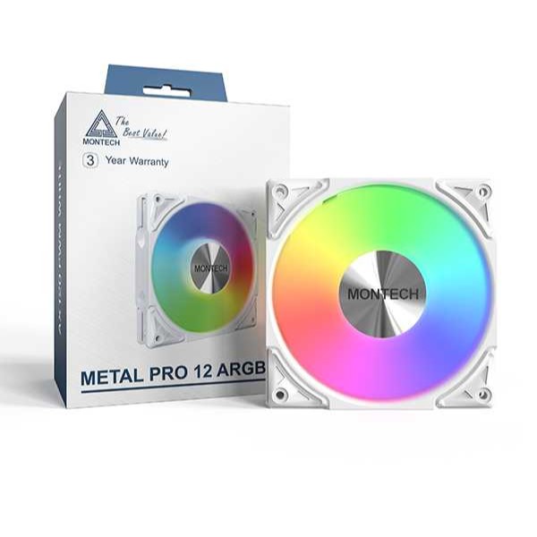 Фото - Корпусный вентилятор Montech METAL PRO 12 ARGB PWM WHT