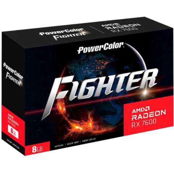 Фото - Відеокарта PowerColor AMD Radeon RX 7600 8GB GDDR6 Fighter V2 (RX 7600 8G-F/V2)