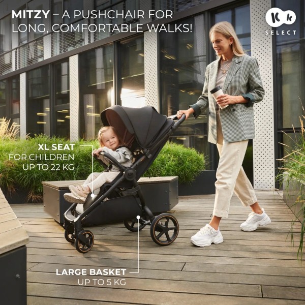 Фото - Коляска прогулянкова Kinderkraft Mitzy Linen Beige (KSMITZ00BEG0000)