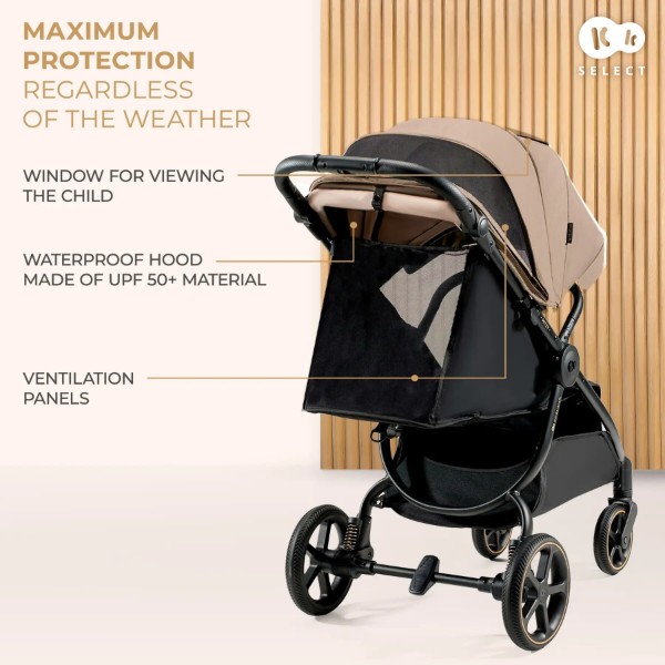 Фото - Коляска прогулянкова Kinderkraft Mitzy Linen Beige (KSMITZ00BEG0000)