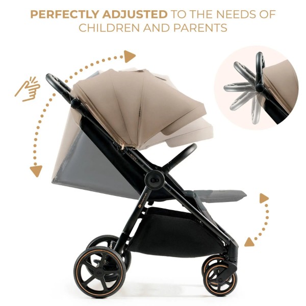 Фото - Коляска прогулянкова Kinderkraft Mitzy Linen Beige (KSMITZ00BEG0000)